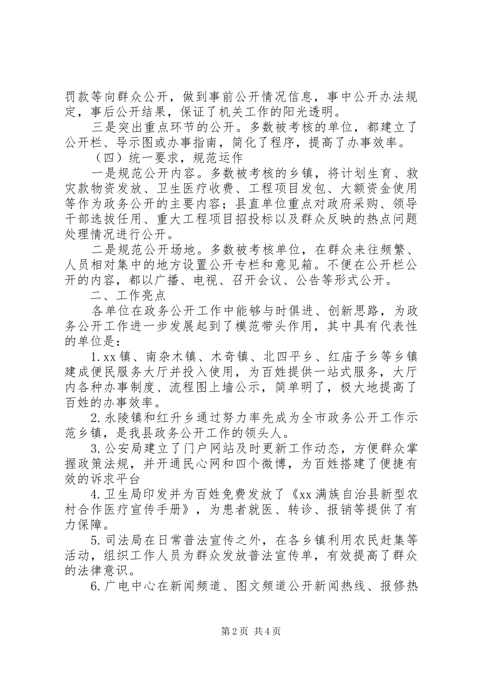 政务公开考核工作总结_第2页