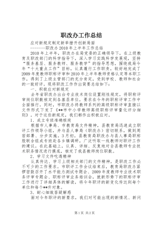 职改办工作总结