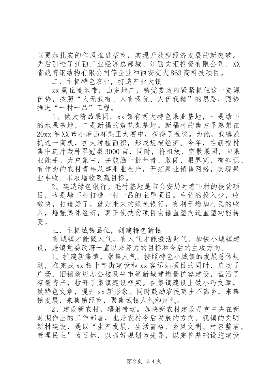 创建文明乡镇工作总结_1_第2页