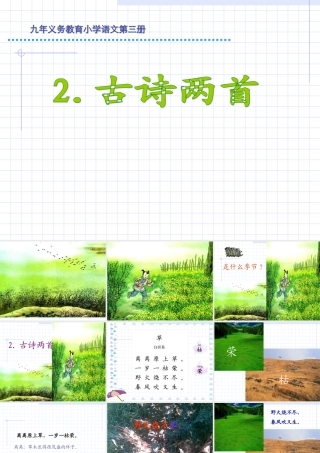 小学语文二年级下册古诗两首2_《草_宿新市徐公店》
