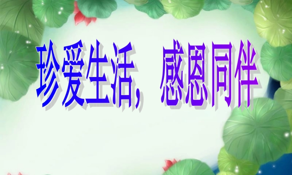 感恩主题班会课件