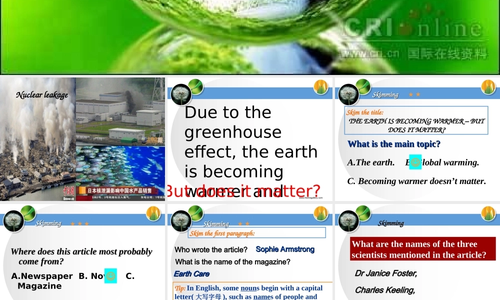 高中二年级英语选修6unit4第一课时课件