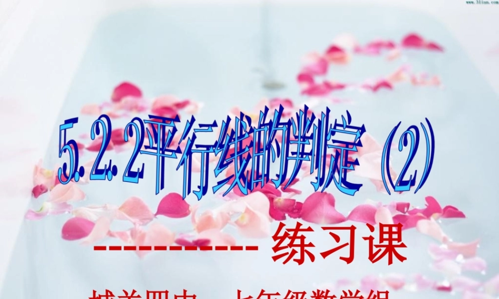 平行线的判定练习课课件
