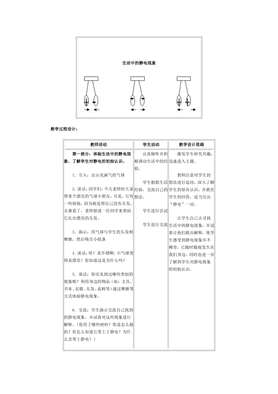 《生活中的静电现象》的教学设计_第2页