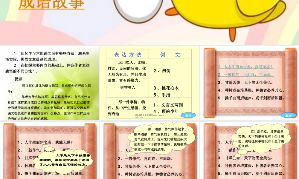 人教版小学六年级语文下册《回顾拓展一PPT课件》