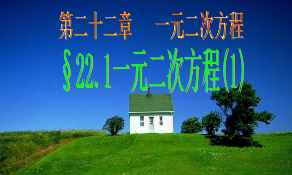 课时一元二次方程课件