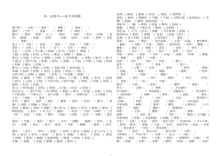 高一必修1—5字音检测用