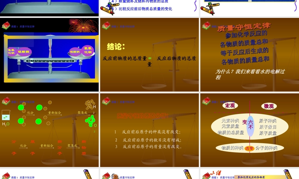 课题1 质量守恒定律课件