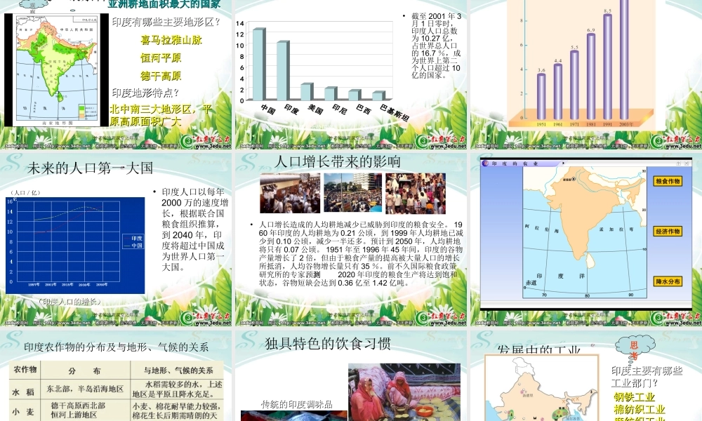 七年级地理印度课件（最新）