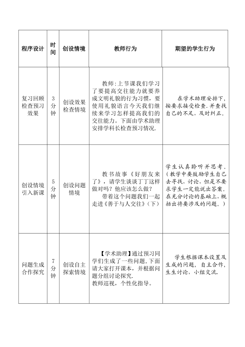 善于与人交往（下）教学设计_第2页