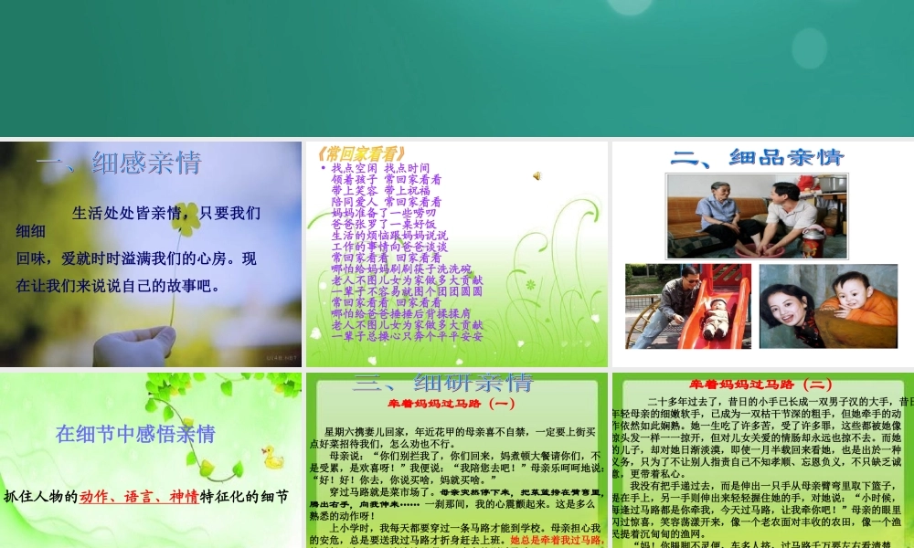 勾画细节，亲情涌动(课件） (2)