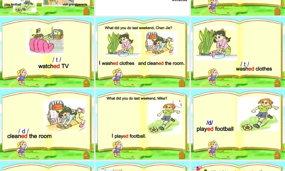 人教PEP六年级下册英语Unit3LastWeekend