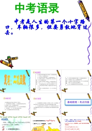 中考二次函数总复习