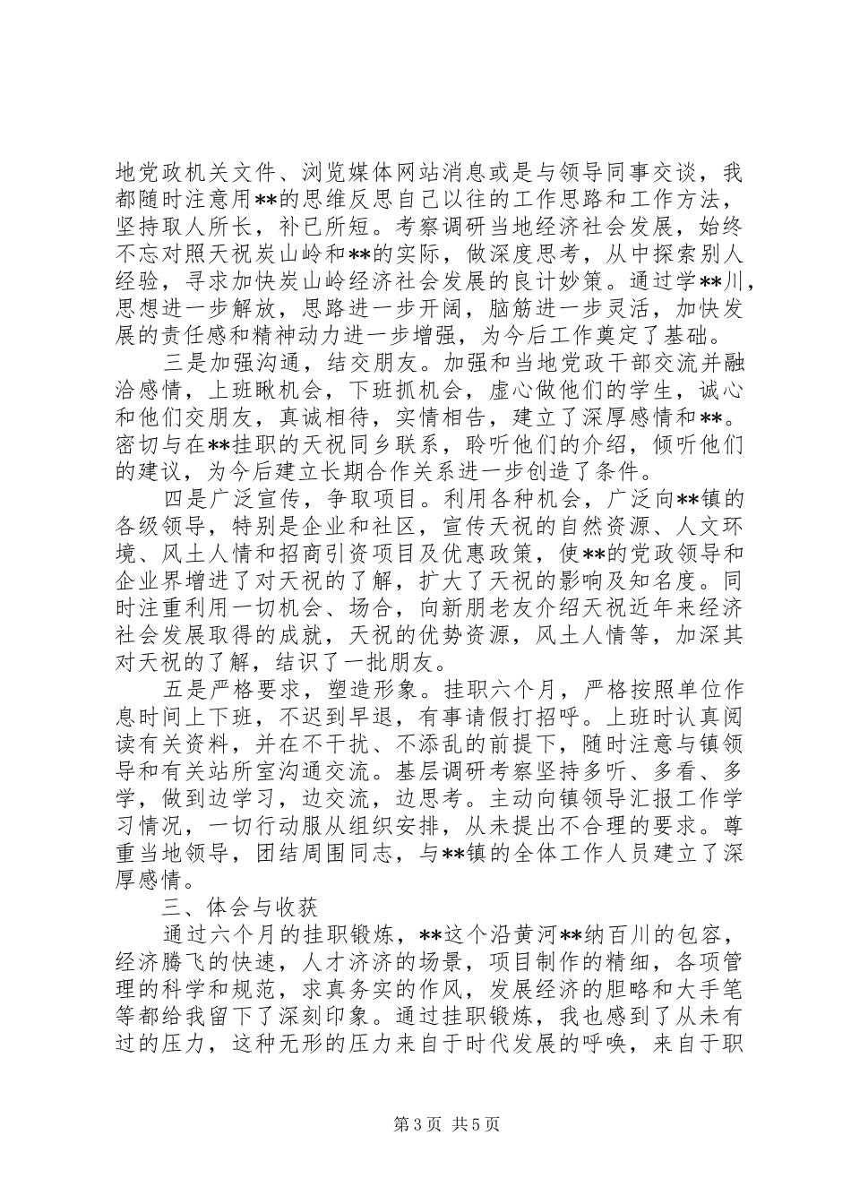 挂职镇党委副书记锻炼个人工作总结_第3页