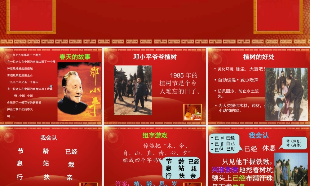 邓小平爷爷植树 