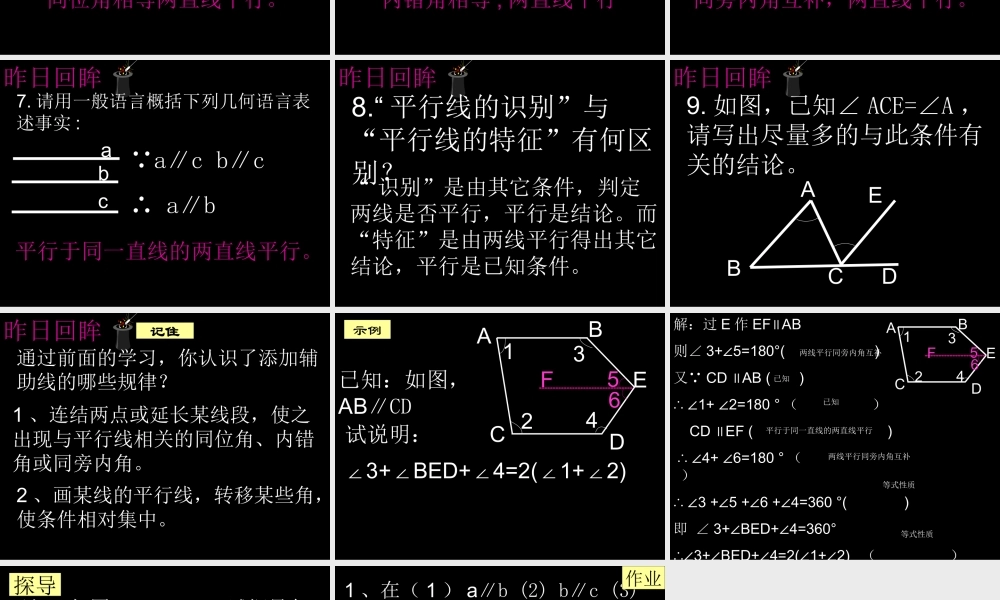 平行线综合课
