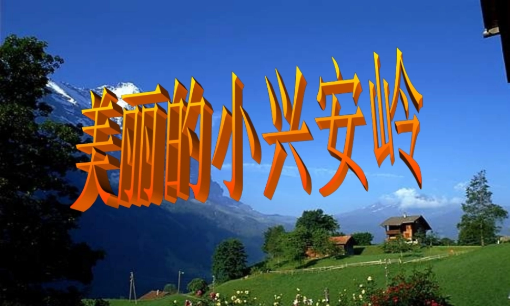 美丽的小兴安岭好PPT