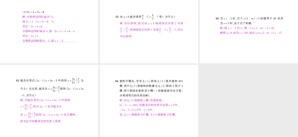 等式的性质 (3)