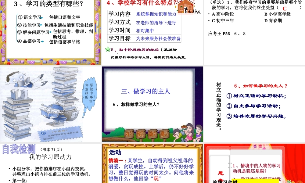 树立正确学习观念PPT