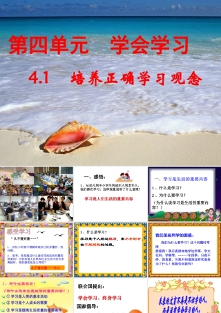 树立正确学习观念PPT