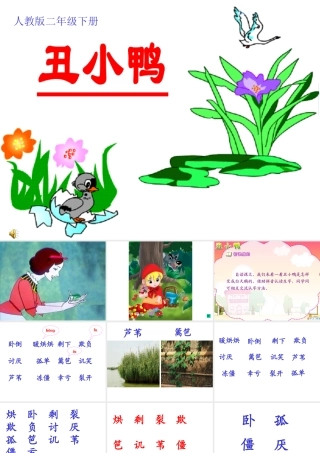 人教二年级下册《28、丑小鸭》