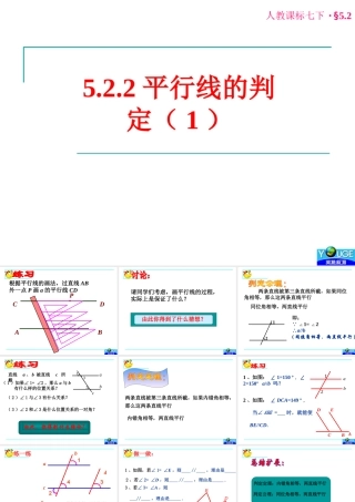 平行线的判定（） ()