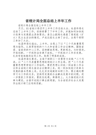 省统计局全面总结上半年工作_1