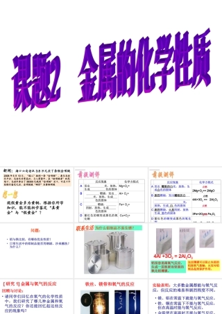 课题2九年级化学下册_金属的化学性质课件_人教版
