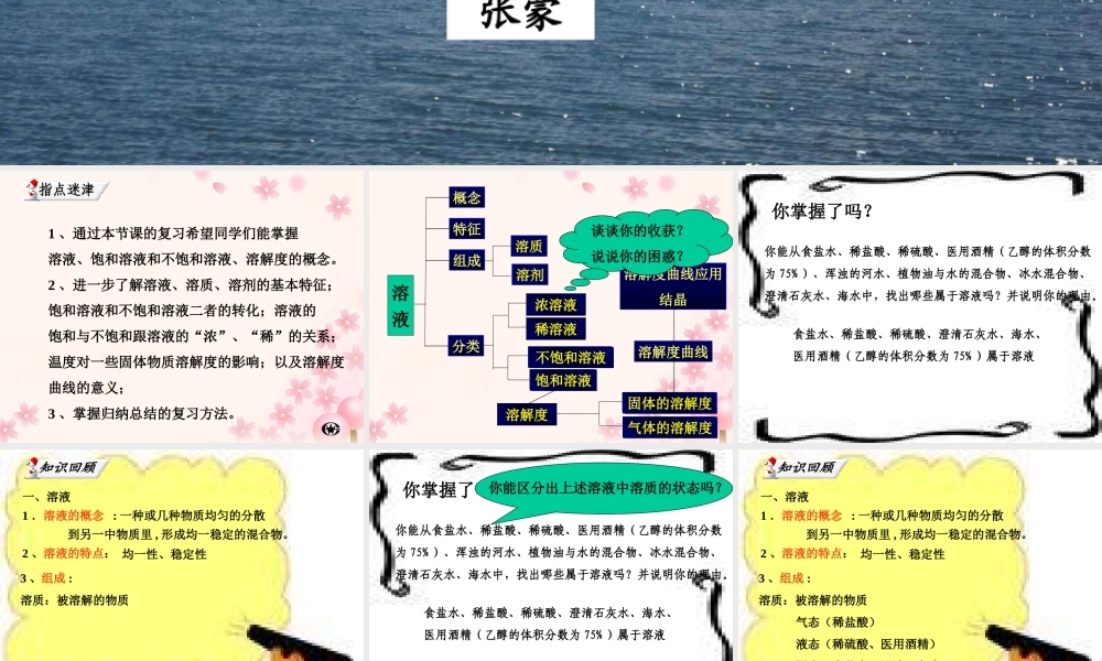溶液复习课件