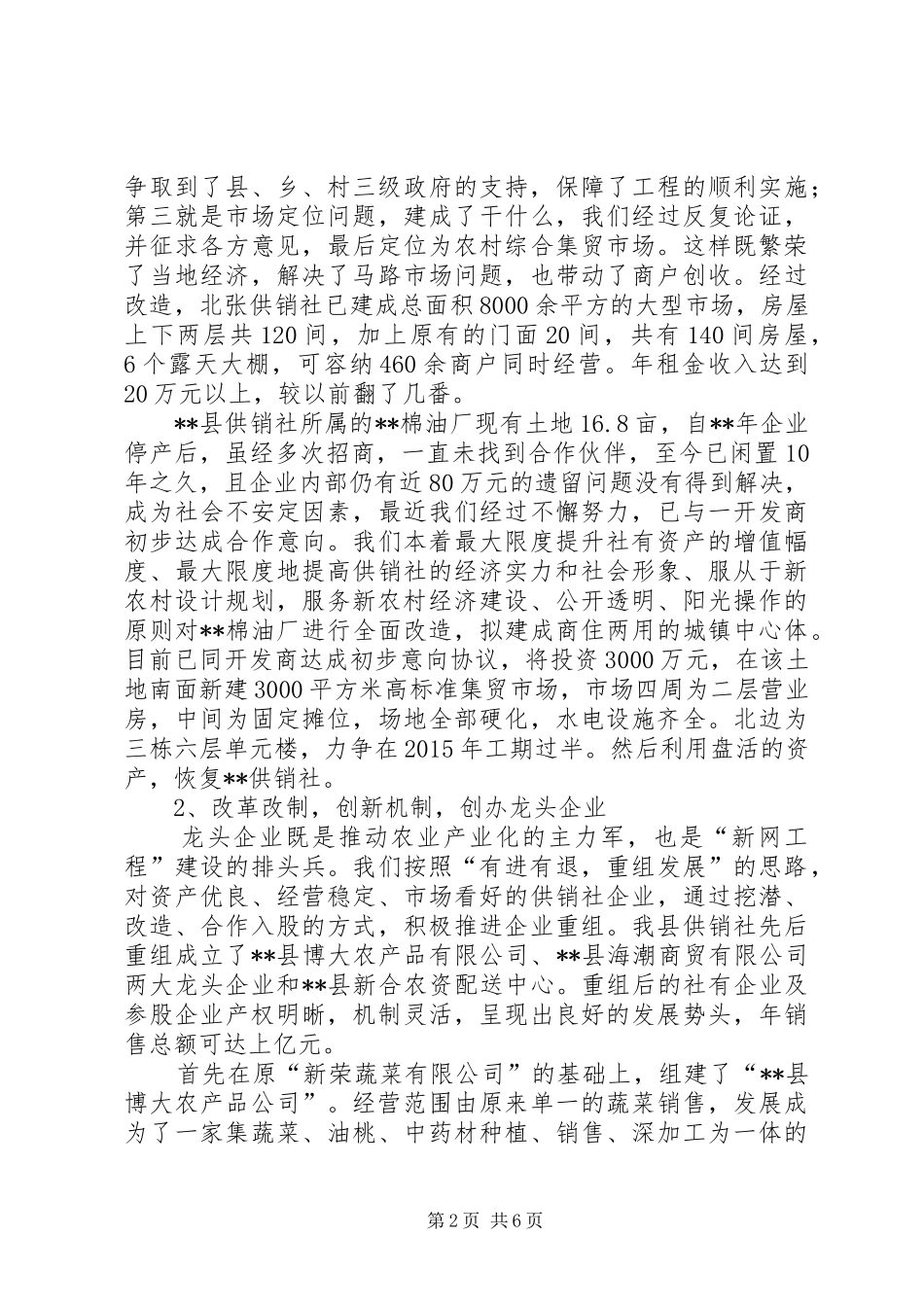 供销社XX年终工作总结_1_第2页