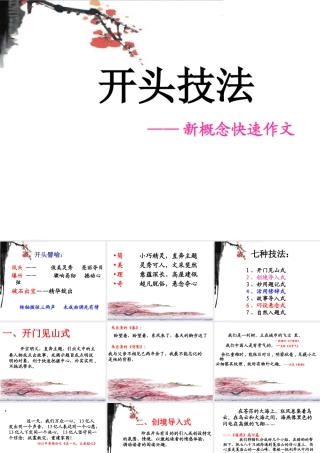 作文开头技法(李晨钟)