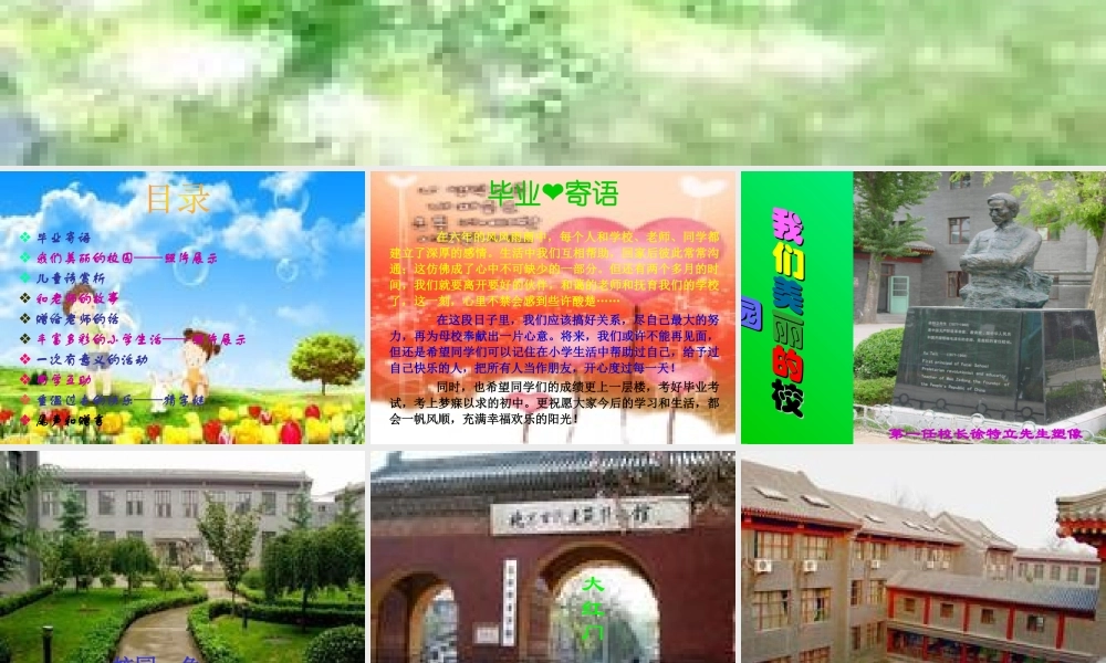 综合性学习：难忘小学生活