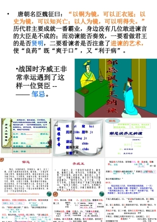 《邹忌讽齐王纳谏》课件(1)