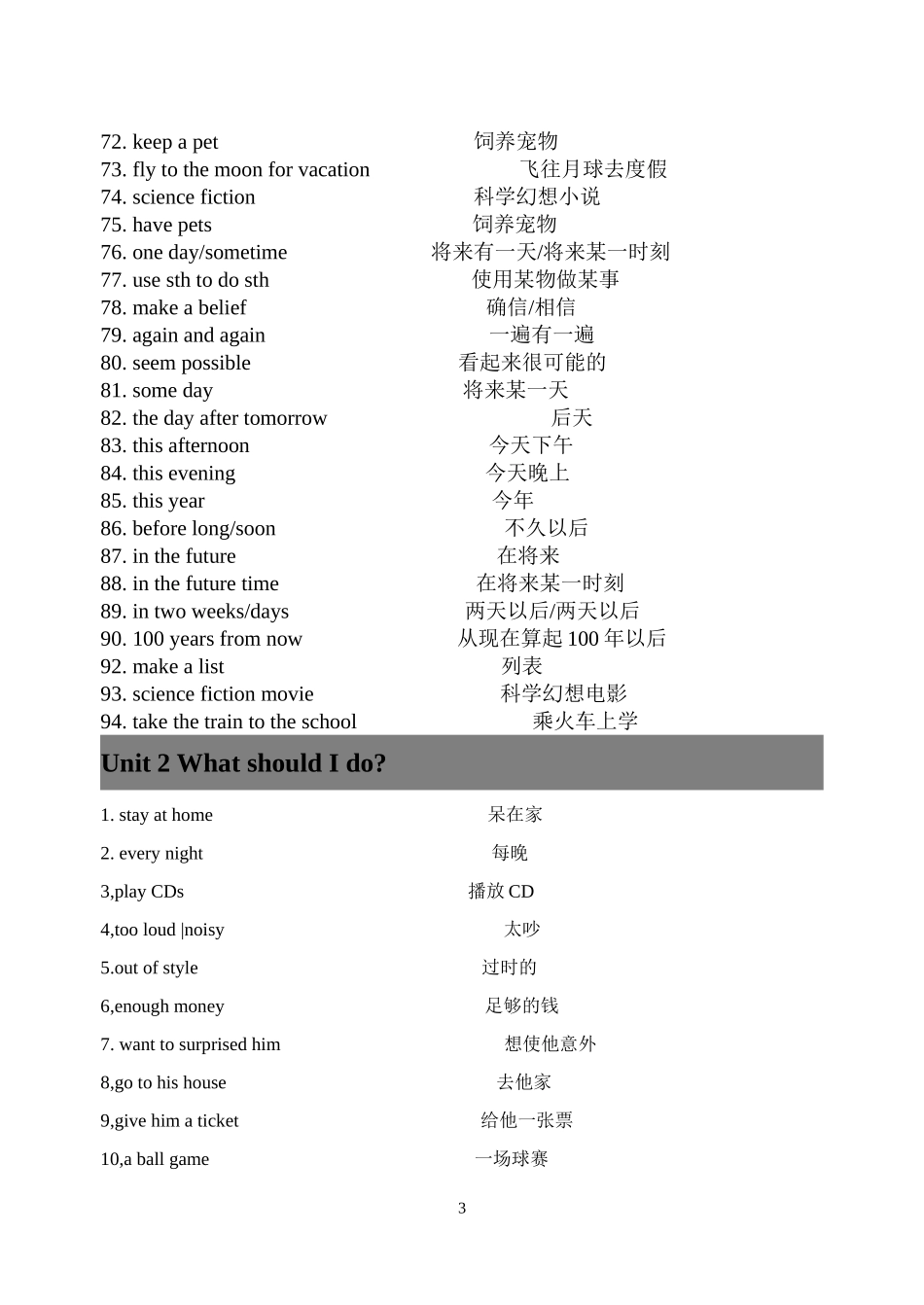 八年级下册短语词组_第3页