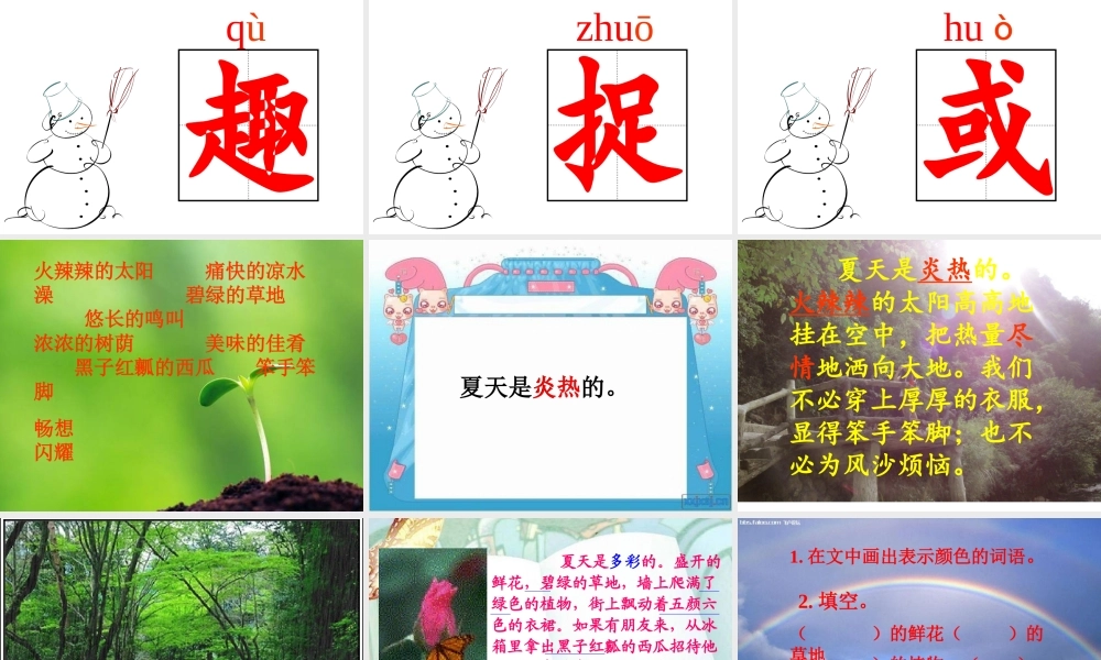 《迷人的夏天》PPT课件