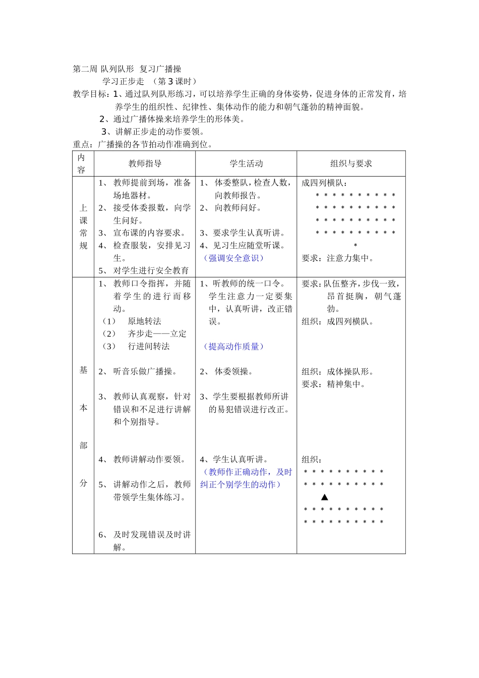 初中八年级体育课教案全集教案_第3页