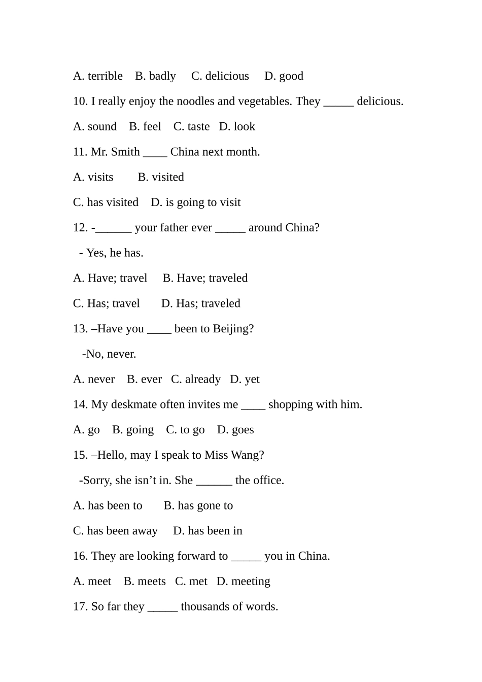 八年级下册modules1-3练习_第2页