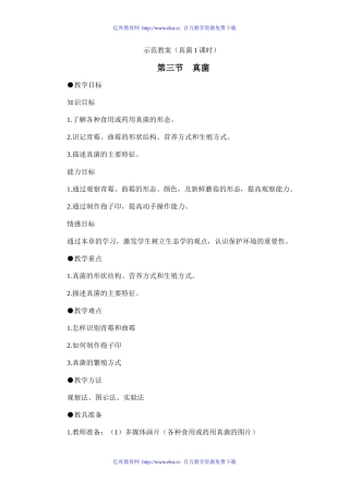 八年级生物真菌