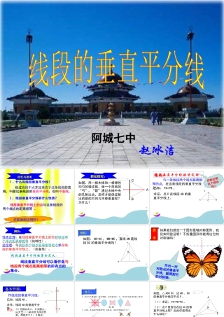 轴对称线段的垂直分线