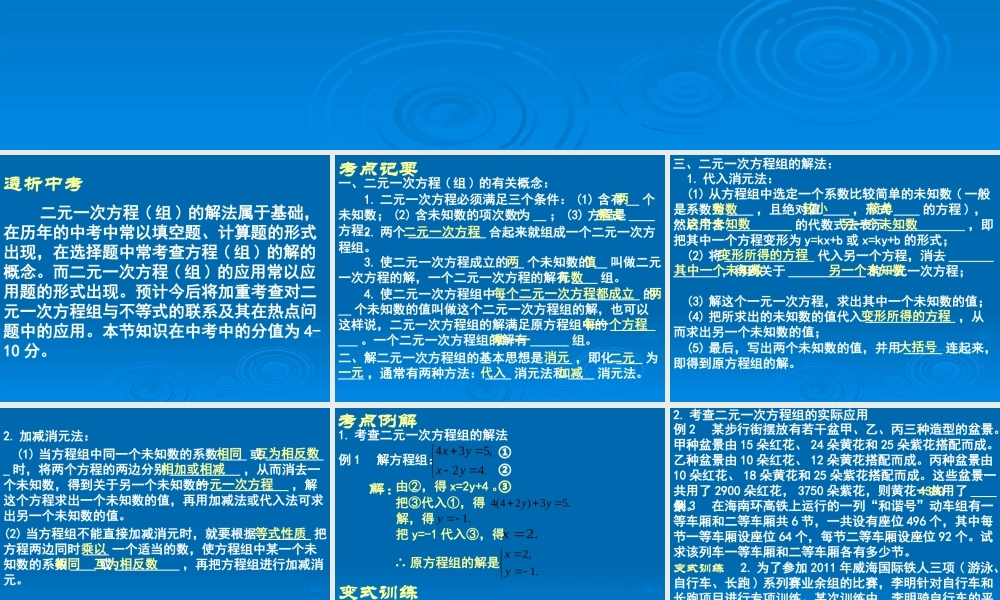 二元一次方程(组)