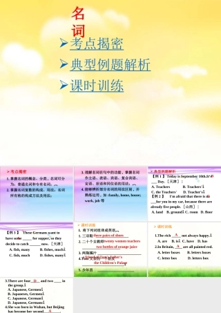 中考复习——名词课件2