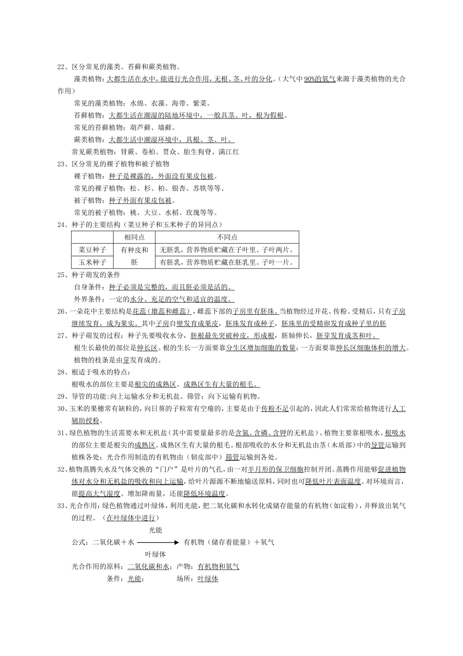 初中生物会考复习提纲(人教版）_第3页