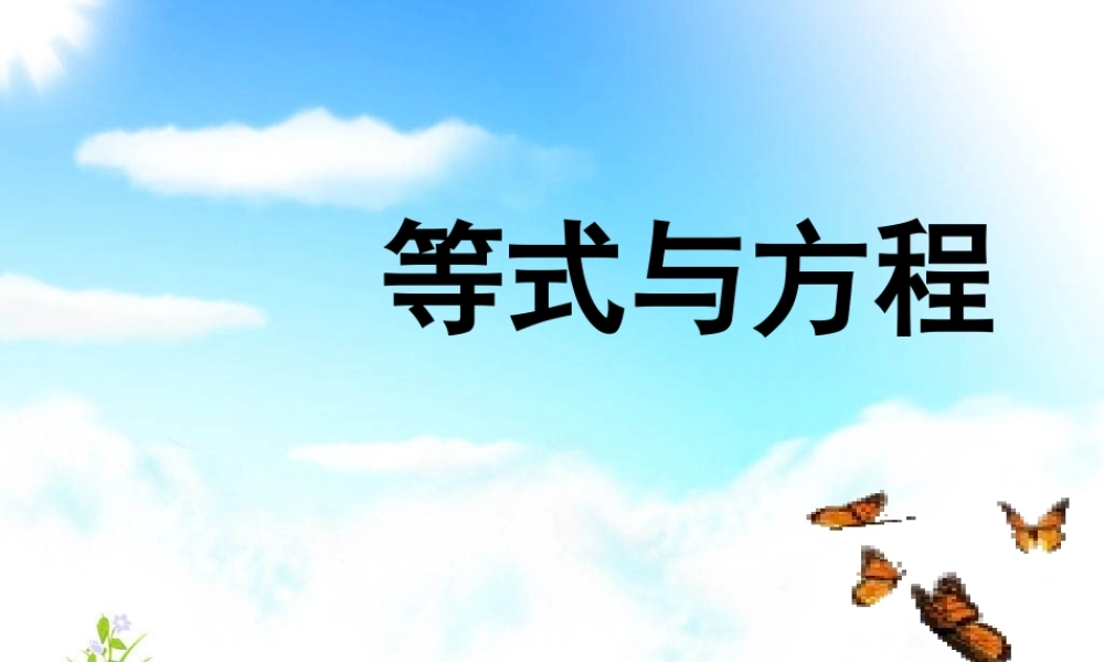 方程的认识2_(小学数学_讲课教案_PPT课件)