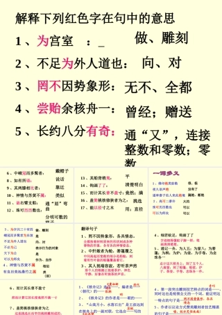 《核舟记》练习模板