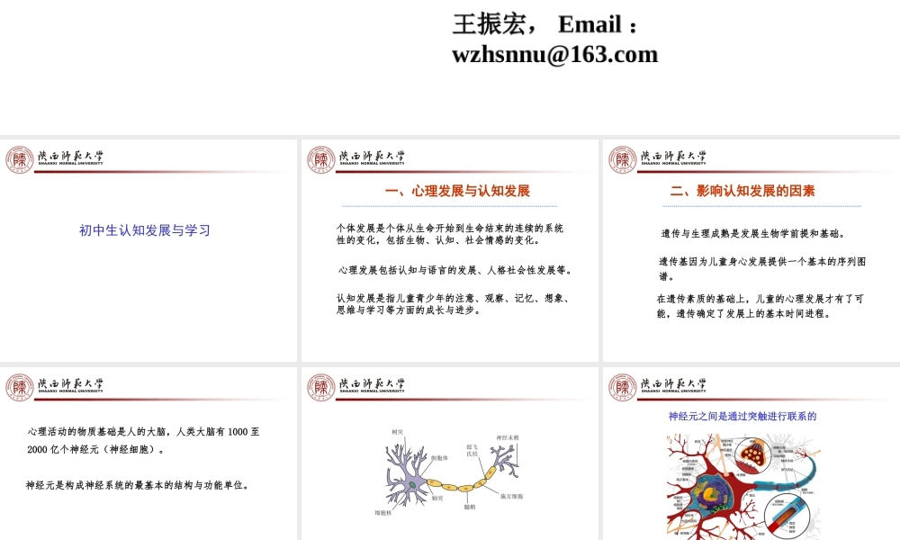 初中生认知发展与学习