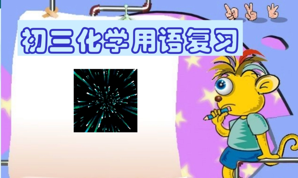 初三化学用语复习平行班