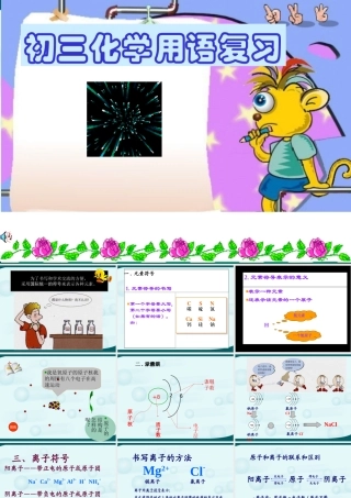 初三化学用语复习平行班