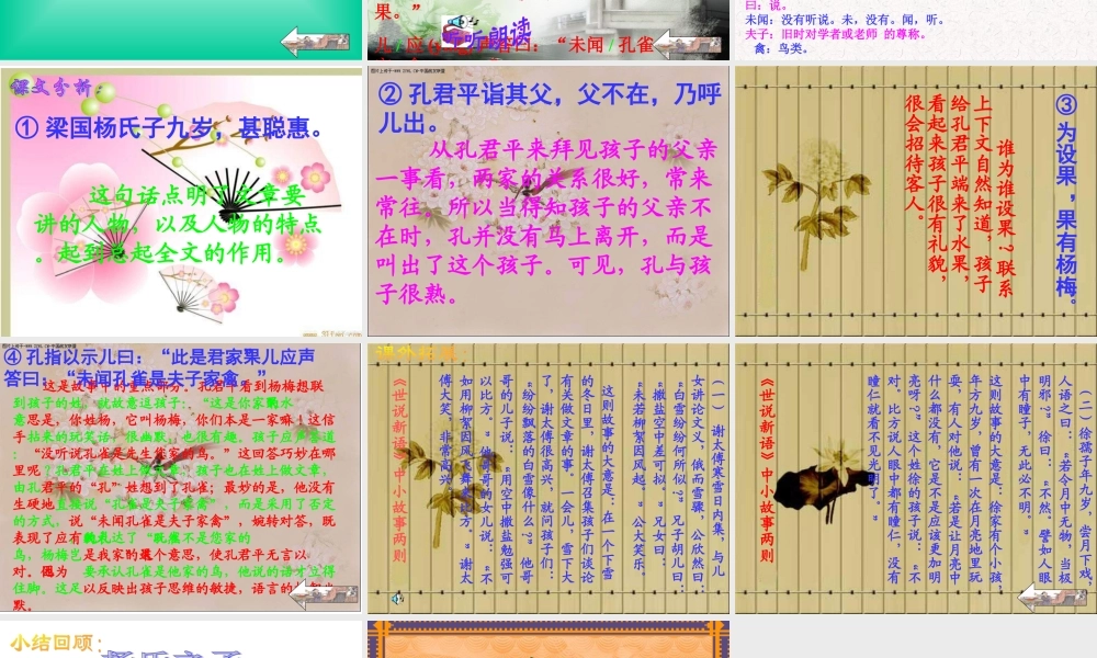 五年级语文《杨氏之子》课件