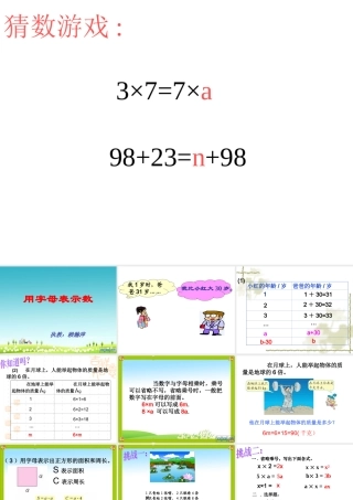 用字母表示数-赖瀚萍