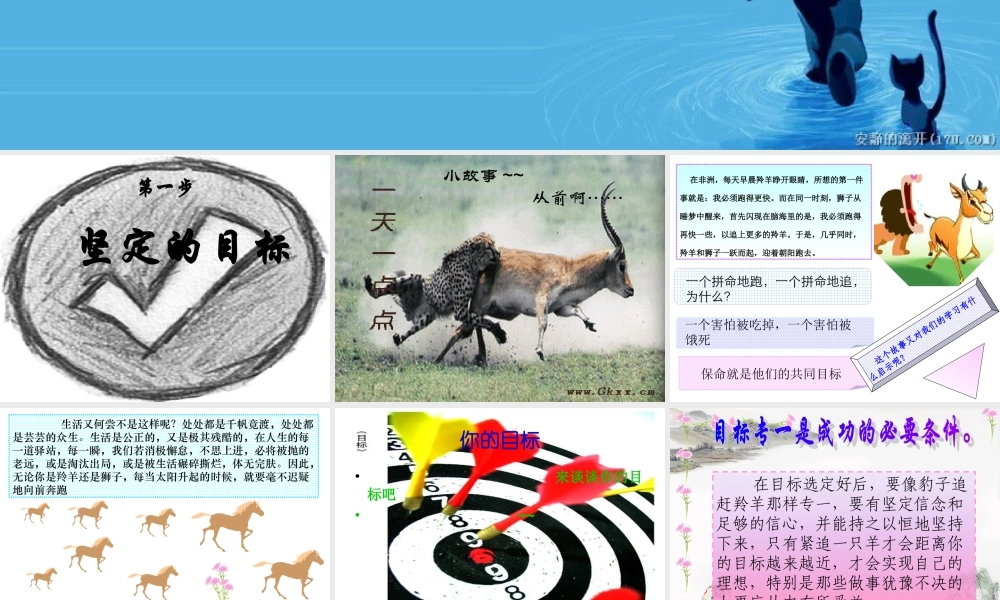 初三主题班会精品课件《朝着目标奔跑》